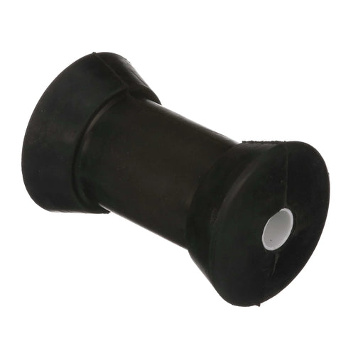 Black Rubber Keel Roller For Boats From Attwood, 3 Inch Outer Diameter, 5.25 Inch Length, 0.625 Inch Shaft, Lightweight Molded Rubber