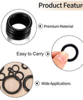 360 Pcs O Ring And Washer All In One Set With 24 Sizes In Black Rubber Seals For Pressure Washers Faucets Hoses Automotive And Plumbing Sealing And Repair O Rings. Black O-rings with premium material, easy to carry, and wide applications shown.
