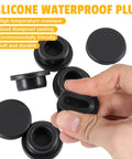 10 Pack 1 Inch Black Rubber Hole Plugs Silicone Round Grommets for Wiring with highlighted features