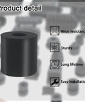 12 Pcs Black Rubber Spacers 1 Inch Outer Diameter 3 Eighth Inch Inner Diameter 1 Inch Thick Rubber Bushings product detail