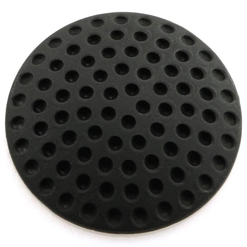 Two Piece Black Wall Protectors For Doors Self Adhesive Rubber Bumpers And Silencers Door Stopper Crash Pad for Home and Office, close-up view