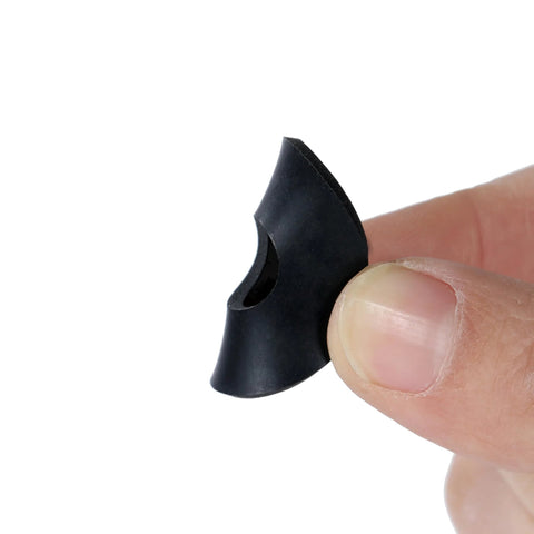 Close-up of a single black washer from the 120Pcs Flat Rubber Washers Set 5 Sizes 16 18 20 25 30mm Black Sealing Washers.