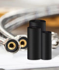 120Pcs Flat Rubber Washers Set 5 Sizes 16 18 20 25 30mm Black Sealing Washers shown with plumbing hoses