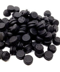 Black SBR Rubber Push In Bumper One Half Inch Diameter One Eighth Inch Height Fits Three Eighths Inch Panel Hole Pack Of Six