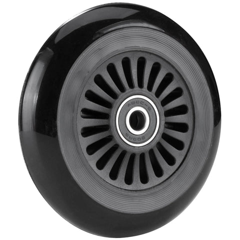 Close-up of Easy Roller Replacement Wheels w/Bearings ABEC-9 in black, showing polyurethane material for Ez Rollers Classic Drifter Junior.