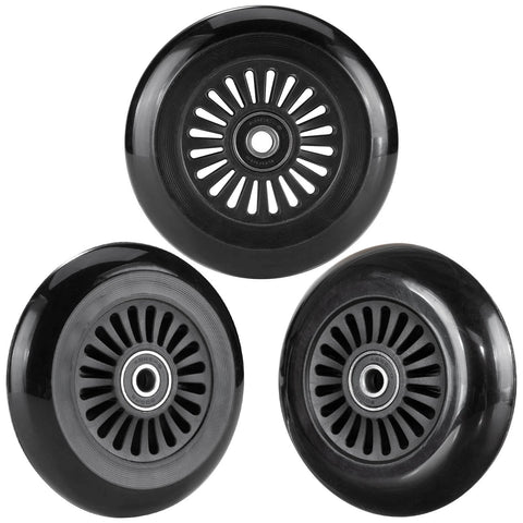 Set of 3 Black Easy Roller Replacement Wheels w/Bearings ABEC-9 for Ez Rollers Classic Drifter Junior New Twist On A Classic Scooters