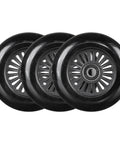 Easy Roller Replacement Wheels w/Bearings ABEC-9 for Ez Rollers Classic Drifter Junior New Twist On A Classic Scooters - Set of 3 (Black)