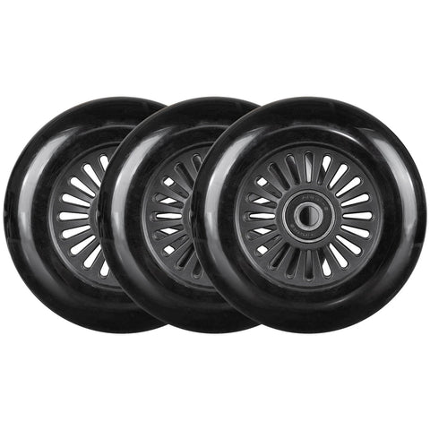 Easy Roller Replacement Wheels w/Bearings ABEC-9 for Ez Rollers Classic Drifter Junior New Twist On A Classic Scooters - Set of 3 (Black)