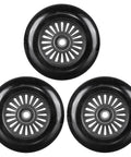 Easy Roller Replacement Wheels w/Bearings ABEC-9 for Ez Rollers Classic Drifter Junior New Twist On A Classic Scooters - Set of 3 (Black)