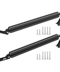 2 Pack Black Screen Door Closers, Heavy Duty Storm Door Closer Set with Adjustable Pneumatic Cushion, Rust Resistant Aluminum Body