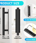 Self-Adhesive Cabinet Pulls 30 Pack For Kitchen Cabinets And Furniture ABS Plastic Peel And Stick Door Handles Black