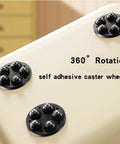 Self Adhesive Mini Caster Wheels 360 Degree Swivel Mute Universal Wheel Rollers for Kitchen Appliances, adhesive on surface
