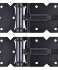 Self Closing Gate Hardware Hinges Heavy Duty for Wooden/Vinyl/PVC Fences,90 Degree Adjustable, Black, 2 pack shown