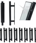 10 Pack Self Stick Push Pull Helper For Cabinets And Drawers Adheres Easily With Peel And Attach Design Black Drawer Pulls
