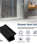 Universal 1/2 Inch Wide Sliding Shower Door Bottom Guide Kit 3 Inch Long With Screws Replacement Shower Door Parts Black