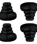 4 Pack Car Silicone Cushion Pads With Self Adhesive Door Silencers And Shock Absorbers, Universal Anti Collision Buffer Protectors For Most Cars, Durable Weather Resistant, Noise Dampening Door Bumpers, Black Finish