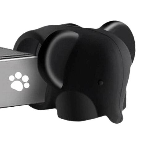 Door Knob Protector Wall Mounted Silicone Cartoon Stopper Bumper Cushion Shield for Home Bedroom Living Room and Office Protects Walls from Dents Scratches and Scuffs While Adding Cute Decorative Charm, black unit with animal design.