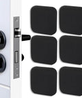 Six Pack Silicone Door Knob Guards Wall Shields Self Adhesive Square Door Handle Bumpers Silencers For Home Office School
