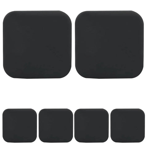 Six Pack Silicone Door Knob Guards Wall Shields Self Adhesive Square Door Handle Bumpers Silencers For Home Office School Protect Walls