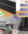Adjustable Door Sweep For Bottom Of Door Made From Thick Silicone Weather Stripping That Keeps Drafts And Noise Out Durable Under Door Gap Filler For Interior And Exterior Doors Low Friction No Slip Felt Black 39 Inch comparison with other types