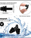 200 Pairs Silicone Ear Plugs Soft Reusable Waterproof Ear Plugs For Sleeping Noise Reduction Swimming Hearing Protection Earplugs