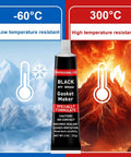 Image showing a 170g RTV Silicone Gasket Maker Black Sealant for high temperature auto engines and transmissions with temperature range.