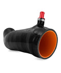 Silicone Induction Hose for Toyota Tacoma 3.5L 2016 2023 Direct Fit Black 4 Ply Silicone with Wire Reinforcement shown in side view.