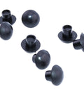 Push-In Mushroom Bumpers And Feet For Five Sixteenths Inch Hole Five Eighths Inch OD Quarter Inch Bumper Height Half Inch Length