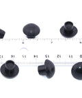 Push-In Mushroom Bumpers And Feet For Five Sixteenths Inch Hole Five Eighths Inch OD Quarter Inch Bumper Height Half Inch Length Quarter Inch Stem