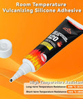 Heavy Duty High Temperature RTV Silicone Sealant For Wood Stove Doors Withstand Up To 850F Non Toxic Low VOC Black Silicone Adhesive 100ml