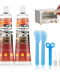 High Temperature Silicone Sealant 3.38 Fl Oz RTV Adhesive Black Heat Resistant Glue for Oven Microwave Grill and High Heat Surfaces