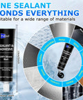 Black RTV Silicone Sealant Adhesive For All Purpose Waterproof Sealing In Car Windows Bathroom And Kitchen With Fast Curing