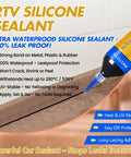 Automotive Black Silicone Sealant For Cars DIY Friendly Waterproof High Strength Flexible Crack Proof Caulk application