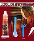 High Temp Silicone Adhesive Sealant For Ovens, Microwaves, Grills And Stoves displayed with applicator tools