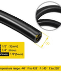 Food Grade High Temperature Silicone Vacuum Tubing 6mm ID 12mm OD 3mm Wall 15ft Length Black Flexible Hose For Vacuum Systems