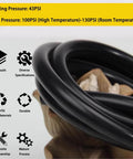 Coiled black Food Grade High Temperature Silicone Vacuum Tubing 6mm ID 12mm OD 3mm Wall 15ft Length for industrial use