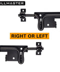 Heavy Duty Slide Bolt Gate Latch for Wooden Fences and Doors with Padlock Hole, black latch for inward or outward swinging gates