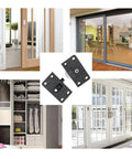 2 Pieces Black Sliding Cabinet Hardware Kit For Wardrobes And Closets Mute Door Pulley Wheels For Doors Drawers Windows And Closets Made From ABS Material For Durable Scratch Resistant And Smooth Sliding