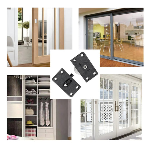 2 Pieces Black Sliding Cabinet Hardware Kit For Wardrobes And Closets Mute Door Pulley Wheels For Doors Drawers Windows And Closets Made From ABS Material For Durable Scratch Resistant And Smooth Sliding