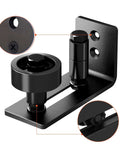 Adjustable Sliding Door Floor Guide Two Pack For Barn Doors In Black Durable Steel Runner And Guide System Eight In One