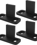 Sliding Barn Door Floor Guides Black 4 Pack Bottom Track Guides For All Sliding Doors Including Bypass And Pocket Doors Easy To Install