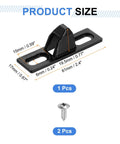Sliding Door Keepers 304 Stainless Steel Lock Latch For Sliding Glass Doors With Mounting Screws Black 2.4 X 0.67 Inches