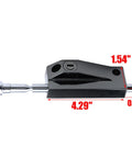 Black Sliding Door Lock For Window Glass Patio Doors Auxiliary Security Lock With Yale Keyway, heavy-duty steel bolt