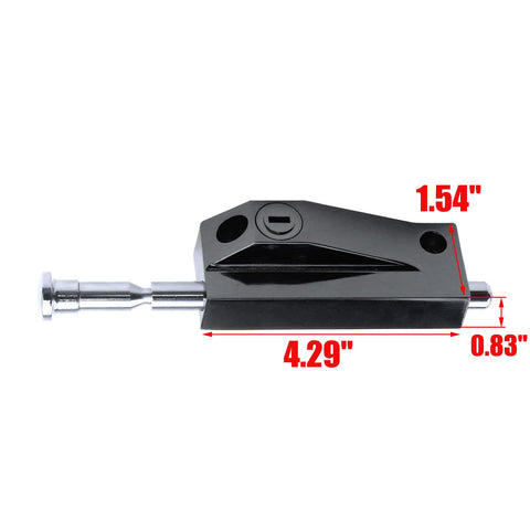 Black Sliding Door Lock For Window Glass Patio Doors Auxiliary Security Lock With Yale Keyway, heavy-duty steel bolt