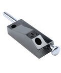 Black Sliding Door Lock For Window Glass Patio Doors Auxiliary Security Lock With Yale Keyway, Heavy Duty Hardened Steel Bolt