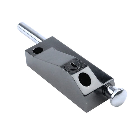 Black Sliding Door Lock For Window Glass Patio Doors Auxiliary Security Lock With Yale Keyway, Heavy Duty Hardened Steel Bolt