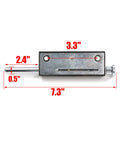 Black Sliding Door Lock For Window Glass Patio Doors Auxiliary Security Lock With Yale Keyway, Heavy Duty Hardened Steel Bolt, front view.