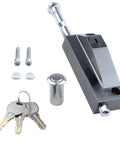 Black Sliding Door Lock For Window Glass Patio Doors Auxiliary Security Lock With Yale Keyway, Heavy Duty Hardened Steel Bolt, 12 X 185Mm, 85Mm Mounting Hole Center Distance, Includes 1 Lock And 3 Keys For Easy Installation