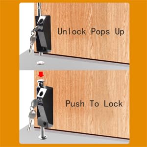 Black Sliding Door Lock For Window Glass Patio Doors Auxiliary Security Lock With Yale Keyway showing lock mechanism
