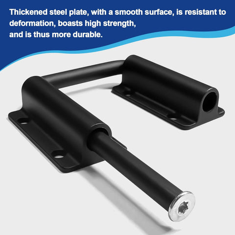 2 Pack 2.36 Inch Patio Sliding Door Loop Lock for 90 to 180 Degree Glass Doors, Security Lock in black finish